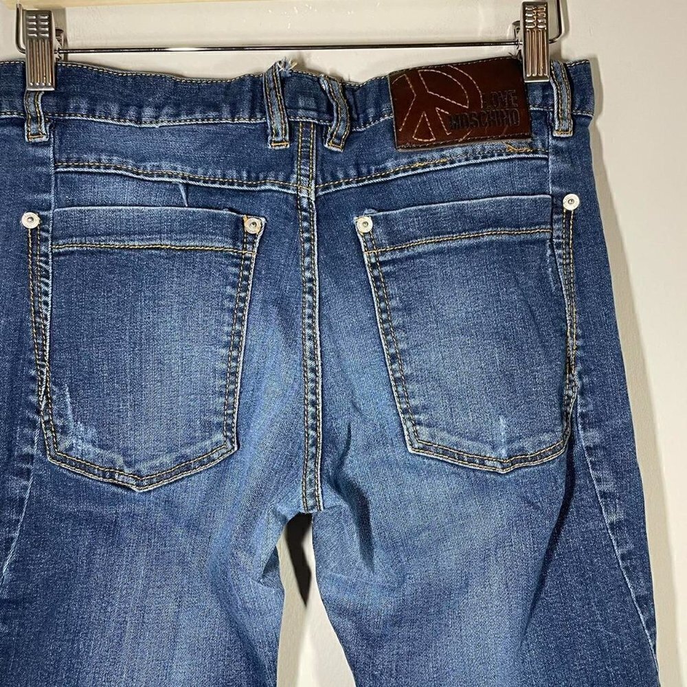 Love Moschino Distressed Straight Leg Jean size 31 - Picture 4 of 7